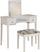 Eden Falls White Vanity, Mirror and Stool Set