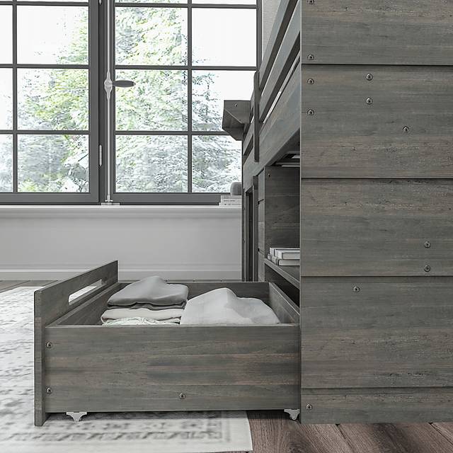 Kids Edenberry Gray Twin Loft Bed with 1 Drawer - Thumbnail - Image 6
