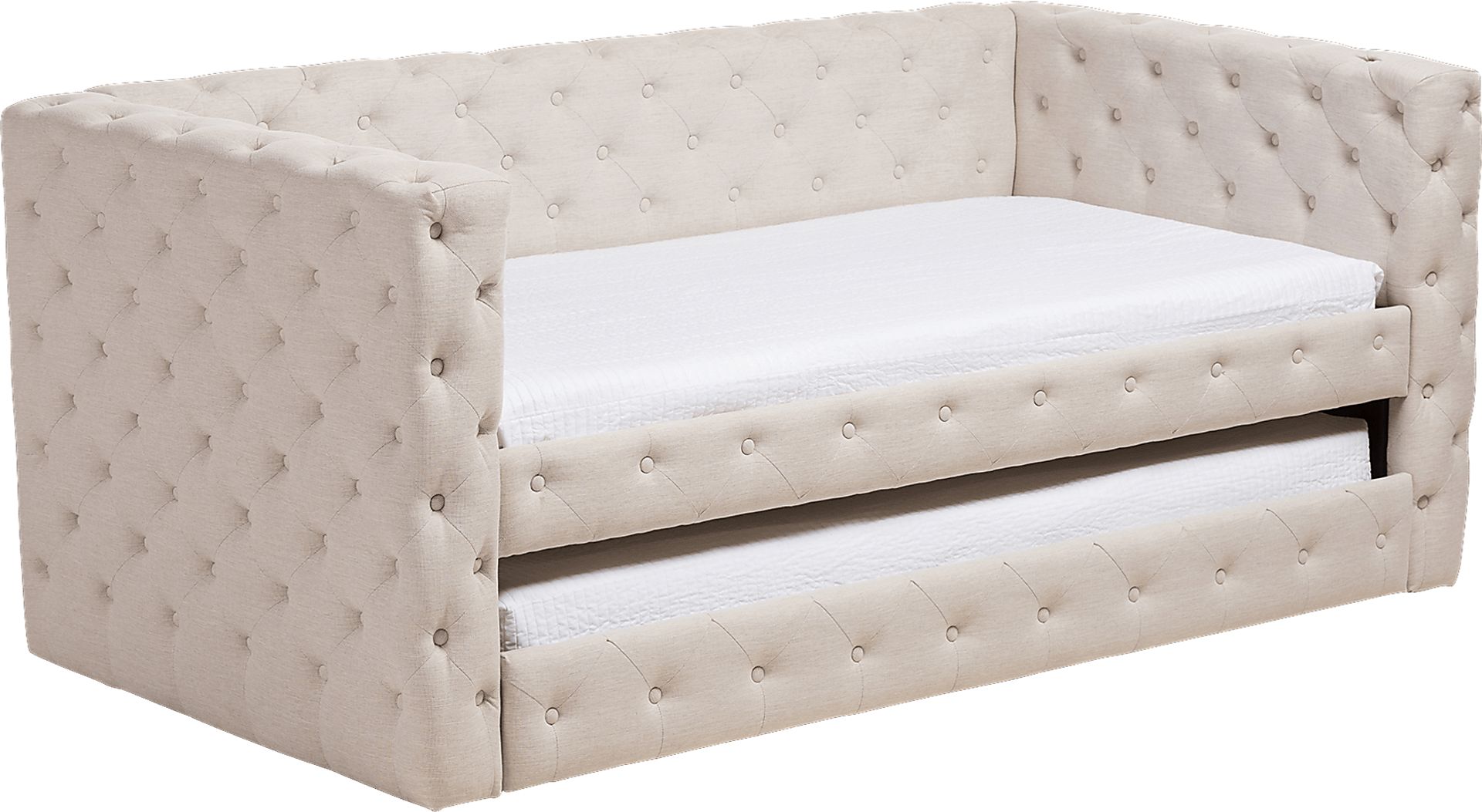 Edenbrook Beige Daybed with Trundle - Image 1