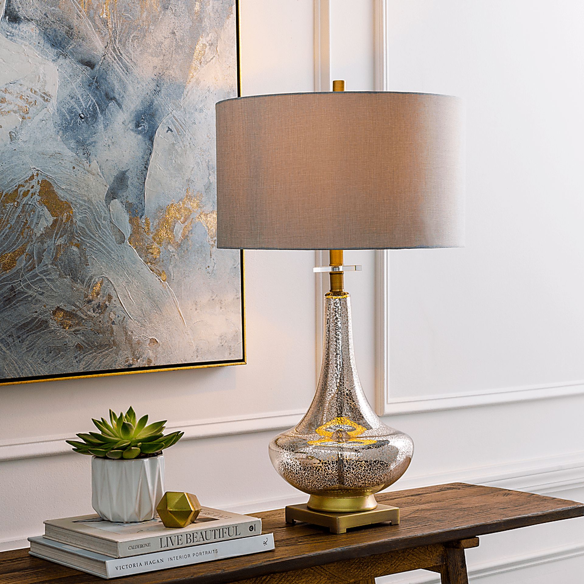 Edenderry Cay Gray Lamp - Image 3