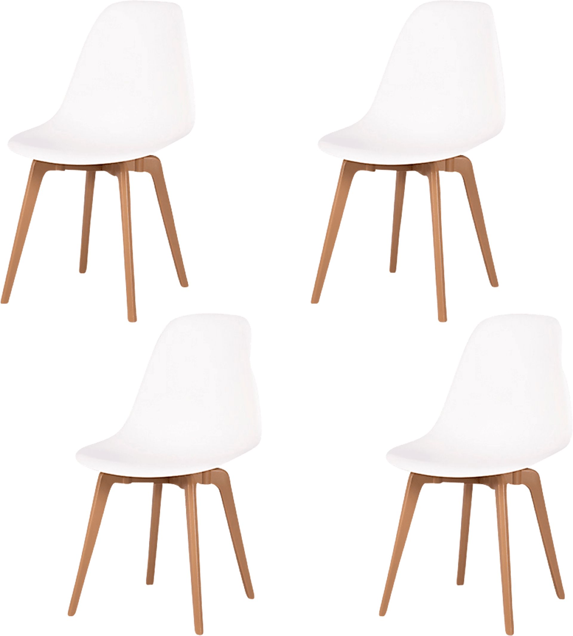 Edenpark White Dining Chair, Set of 4 - Image 1