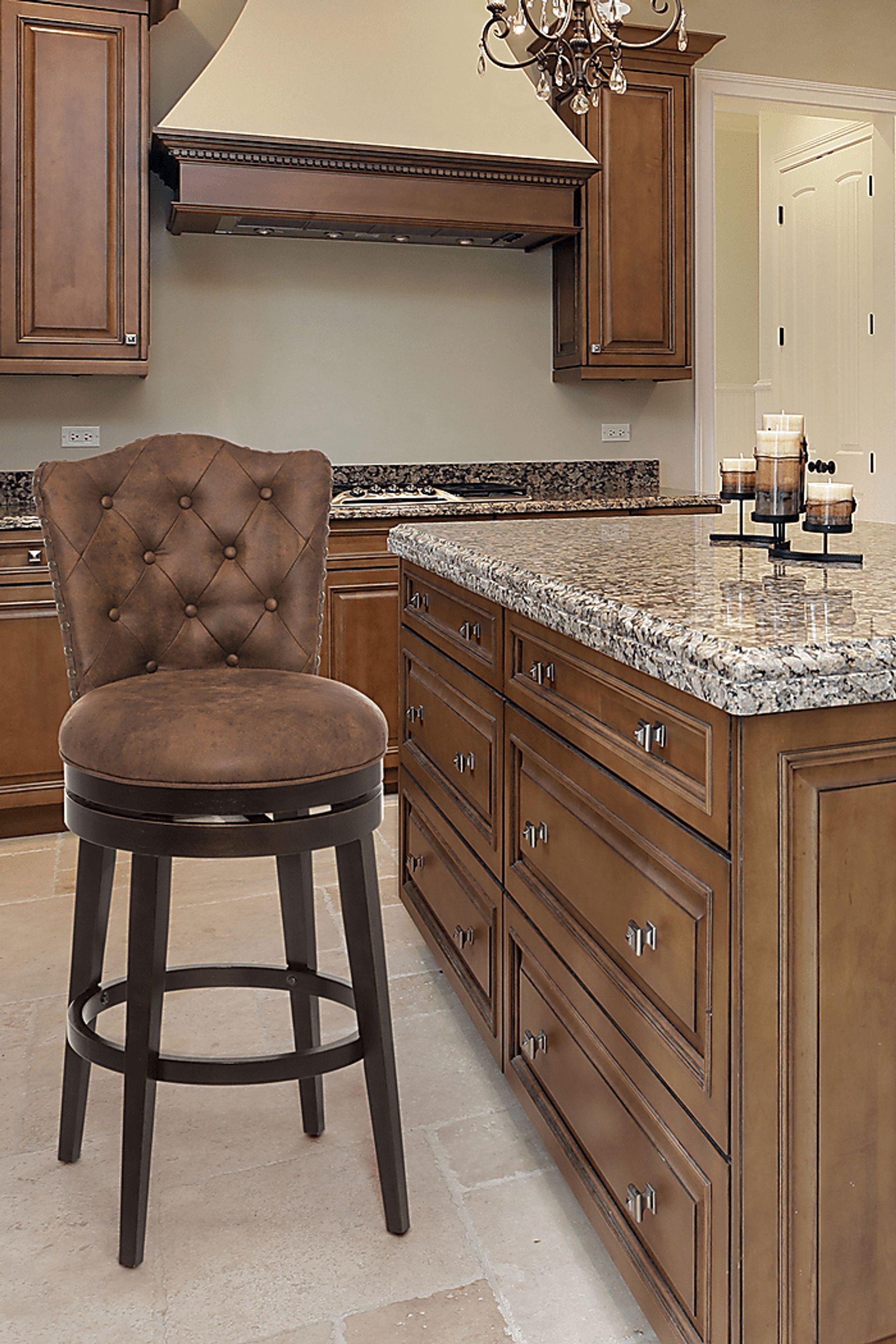 Edenwood Brown Swivel Barstool - Image 2