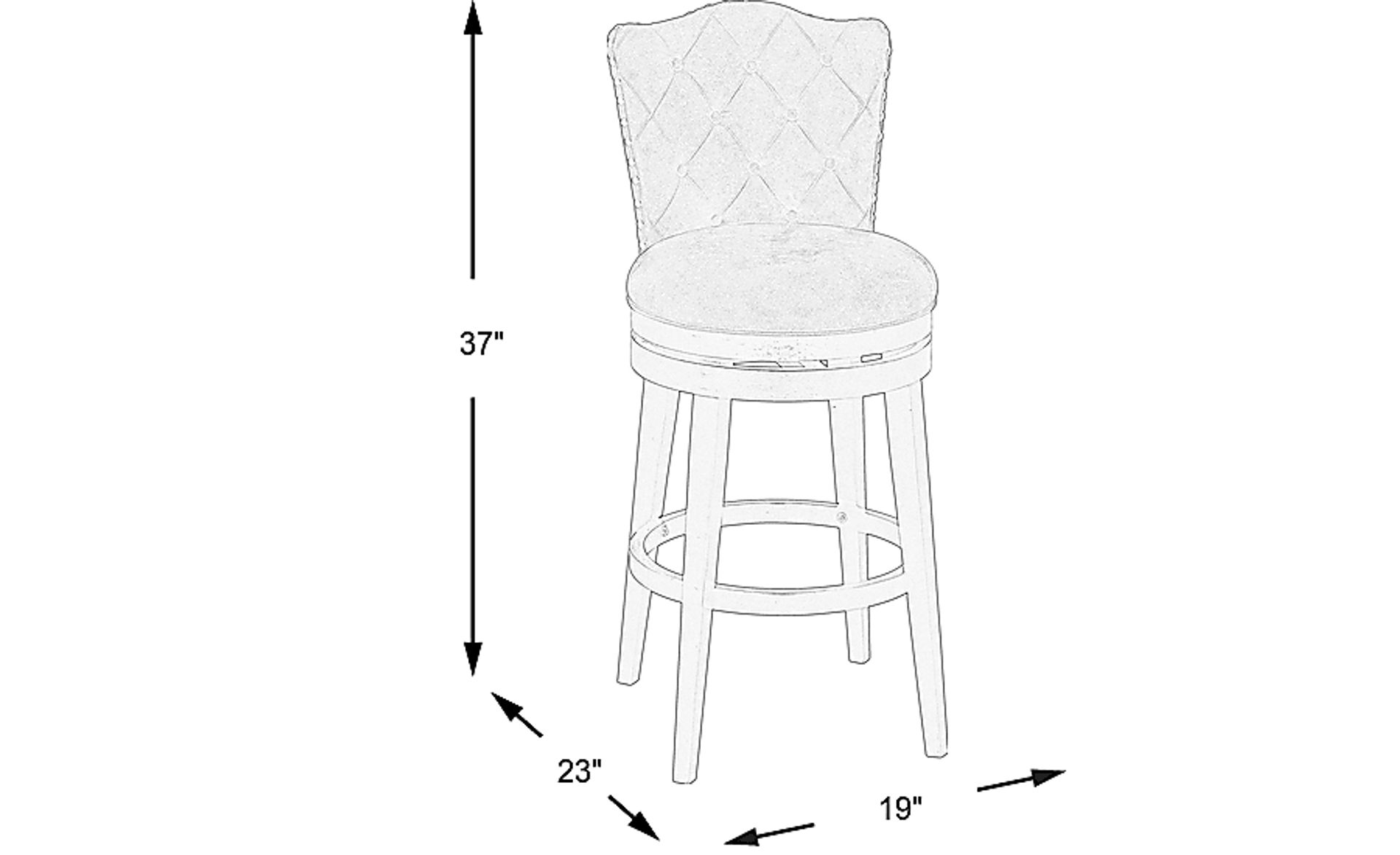 Dimension Image. Please refer to the Dimension Tab on this page for dimension details.