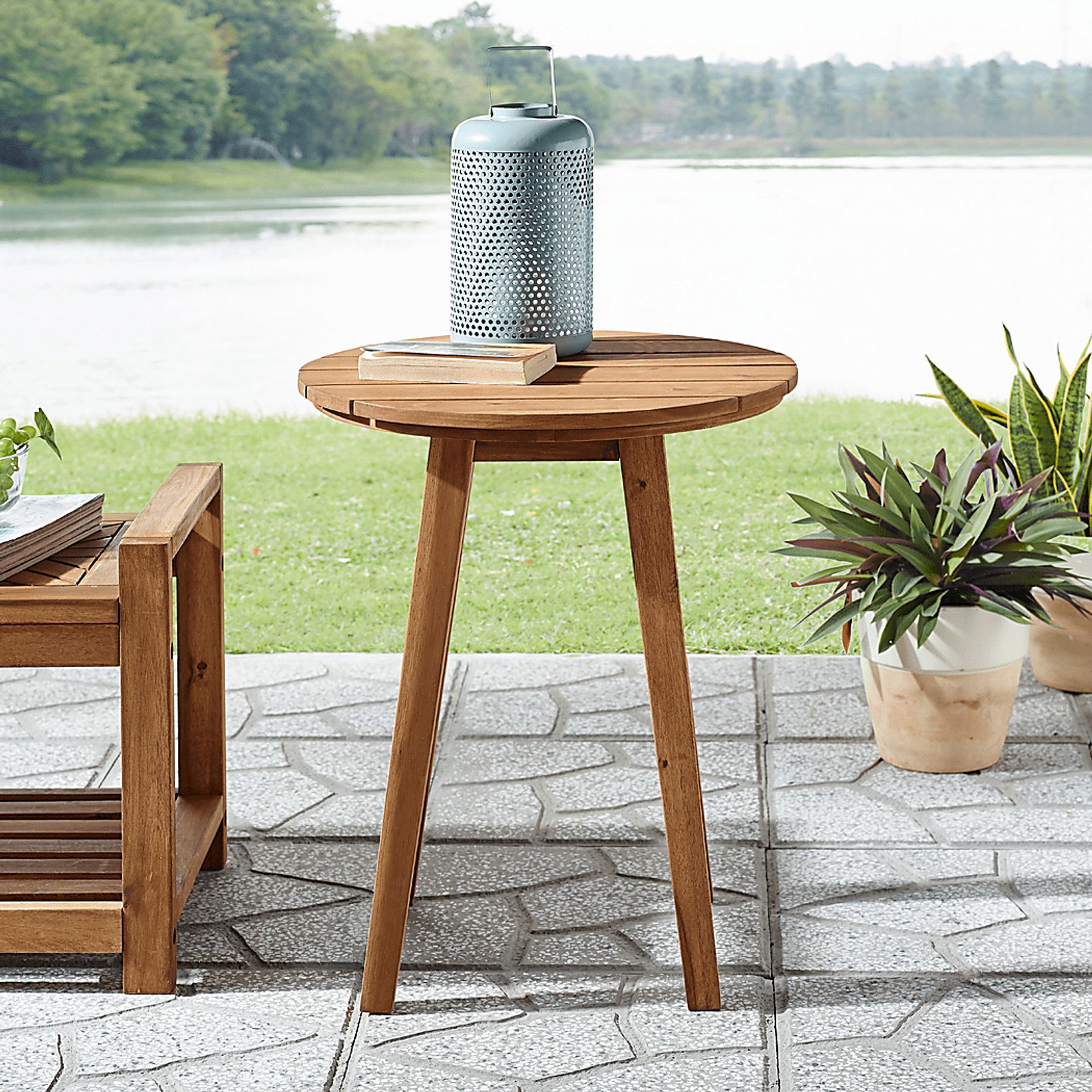 Ederville Brown Outdoor End Table - Image 4