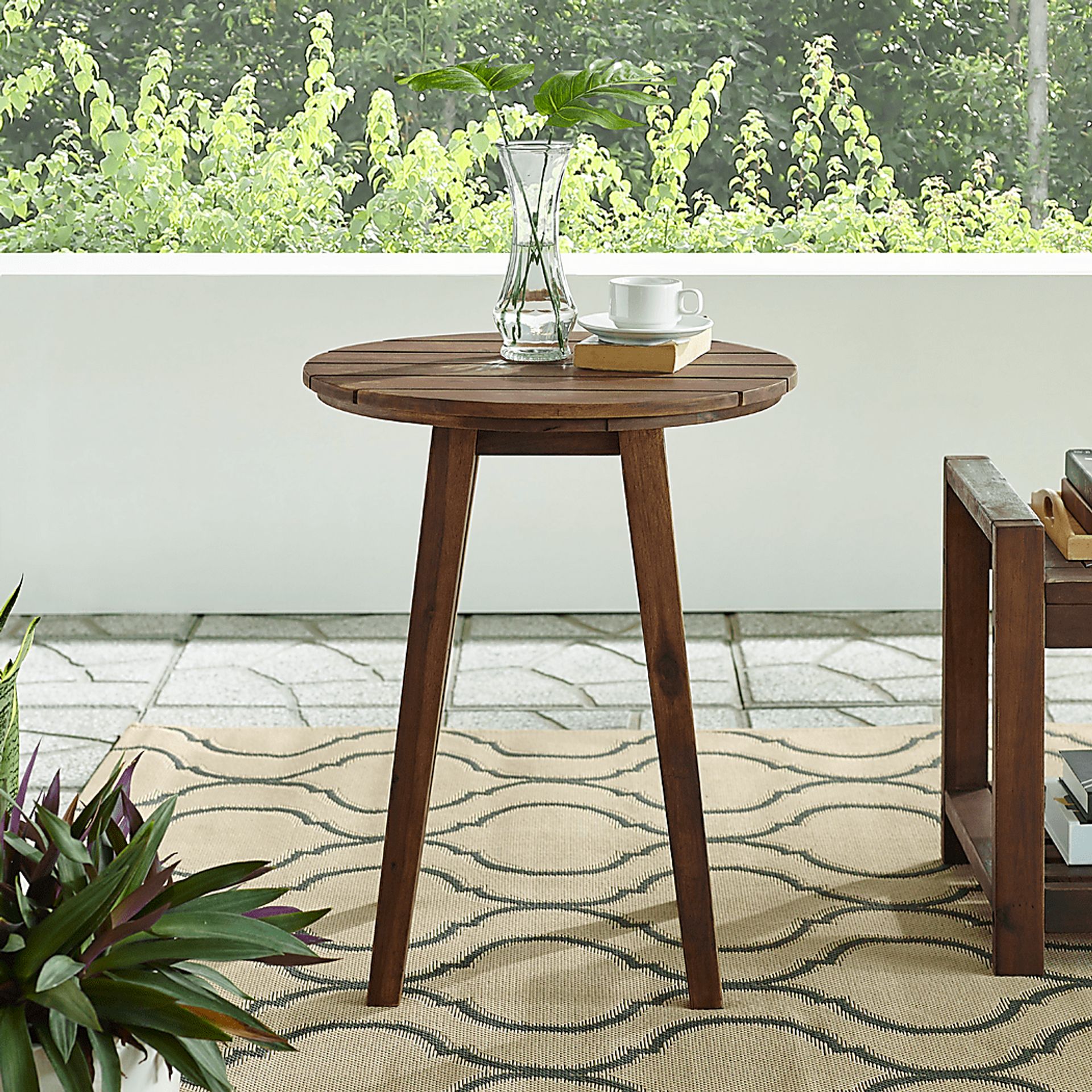 Ederville Dark Brown Outdoor End Table - Image 5