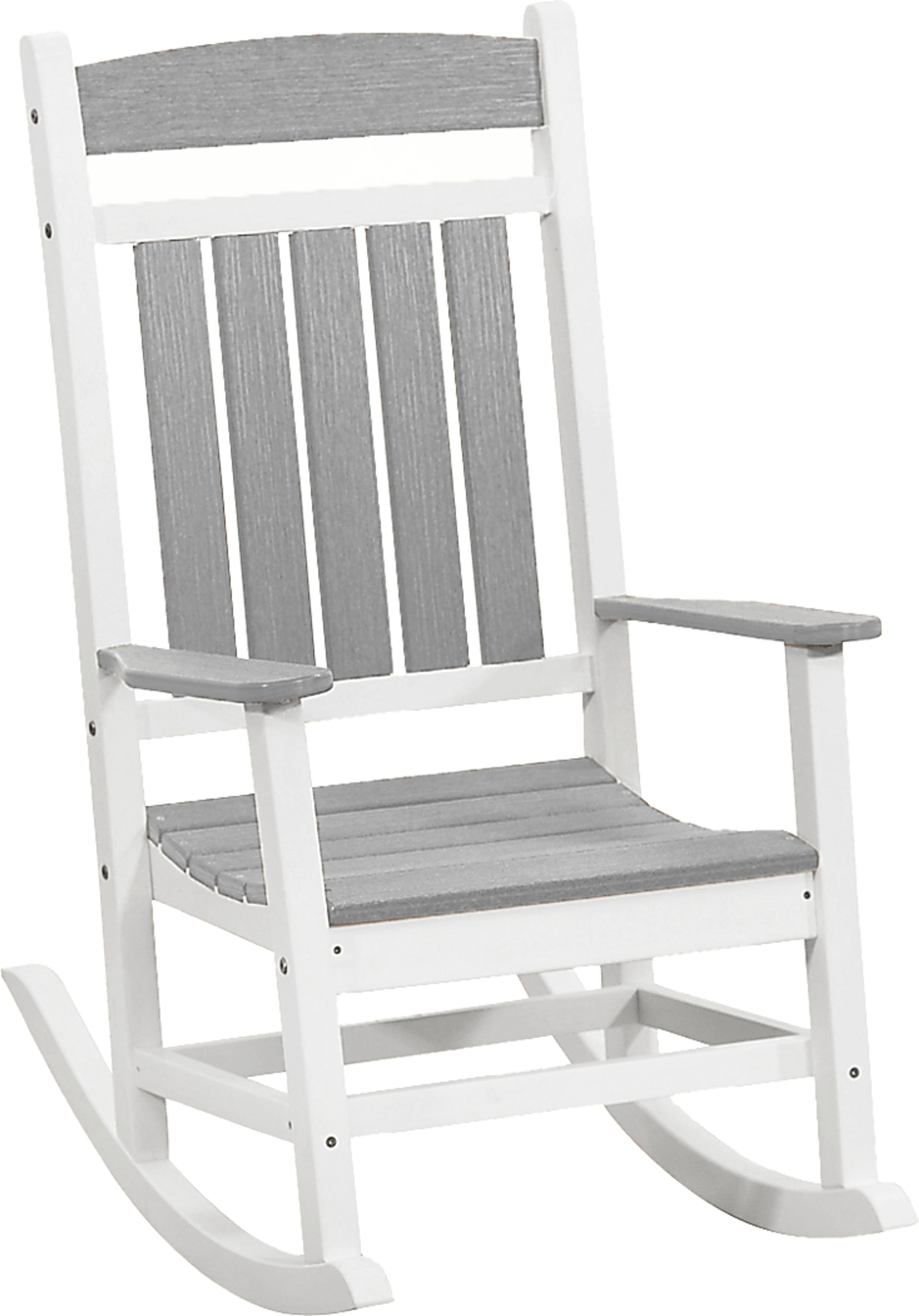 Edgarton Natural White and Granite Outdoor Rocker - Image 1