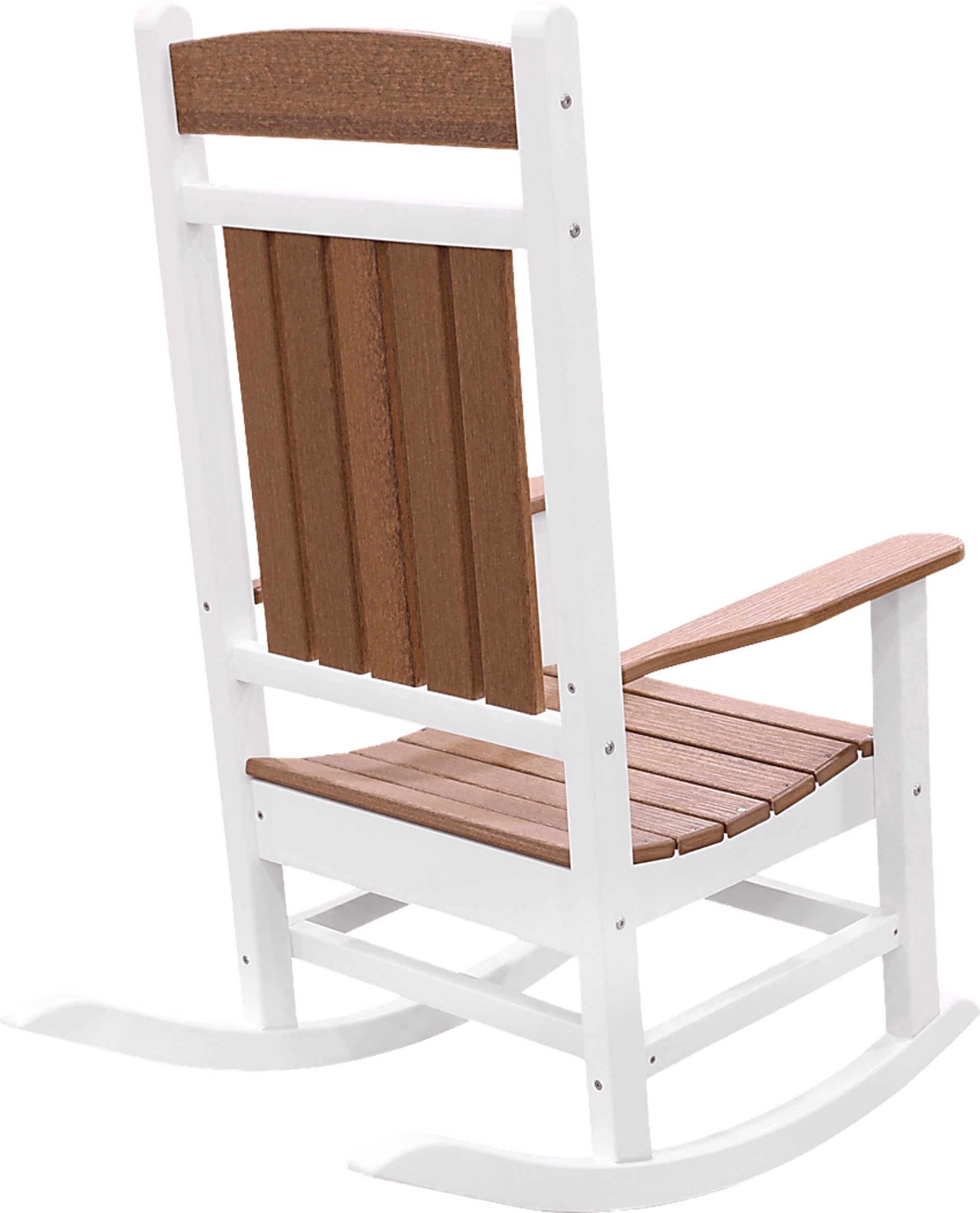 Edgarton Natural White and Mocha Outdoor Rocker - Image 2