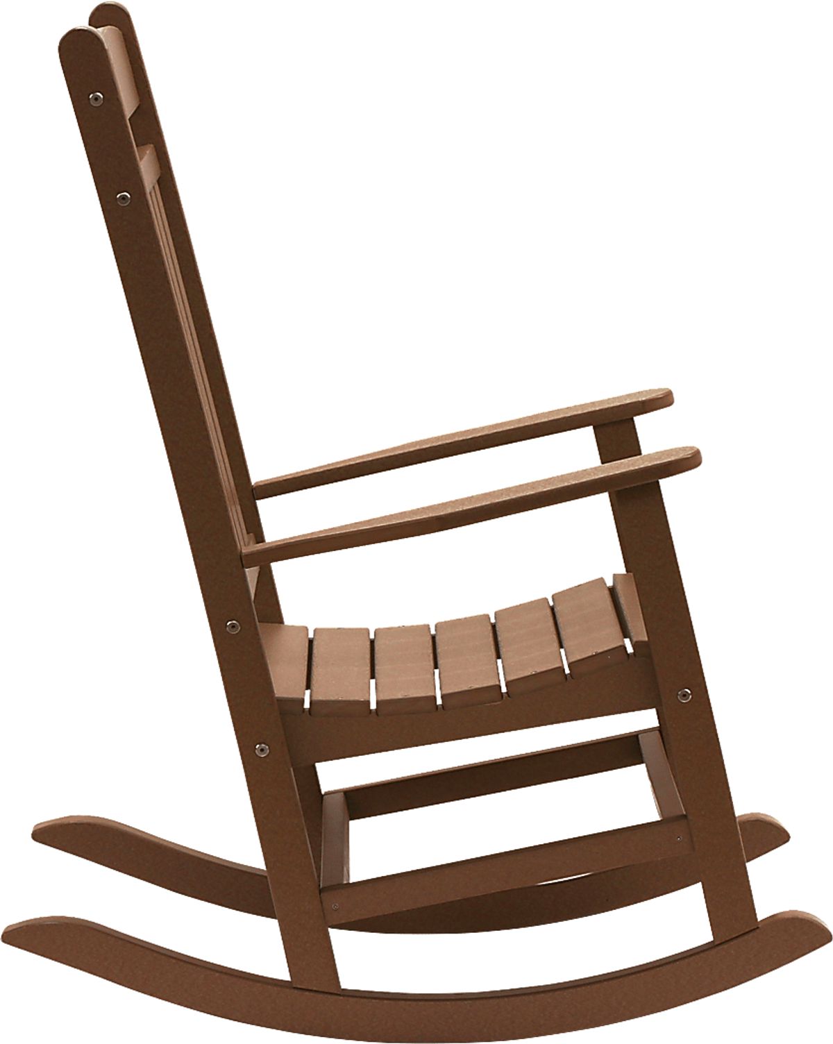 Edgarton Traditional Brown Dark Wood Synthetic Fabric Outdoor Rocking ...