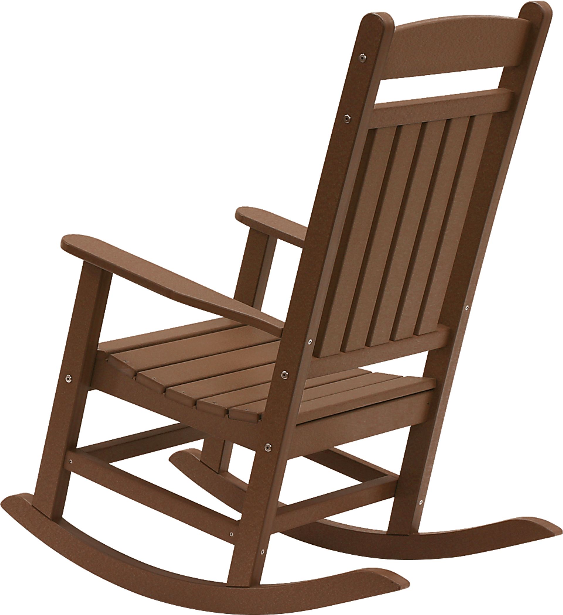 Edgarton Traditional Brown Outdoor Rocker - Image 4