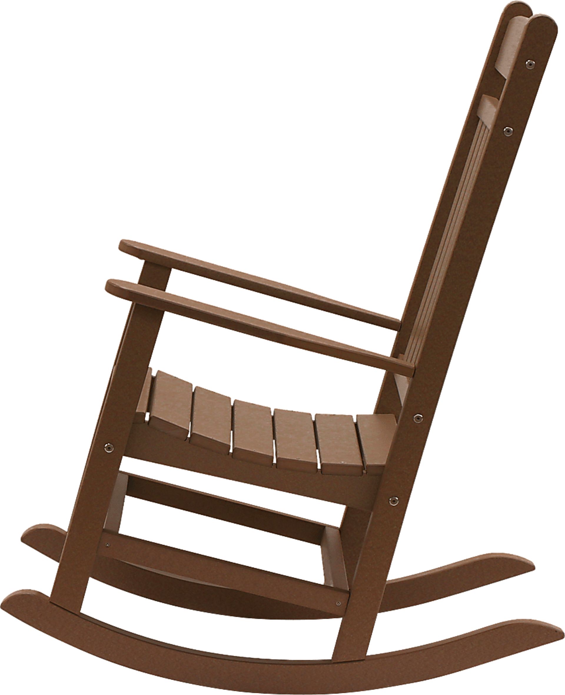 Edgarton Traditional Brown Outdoor Rocker - Image 5