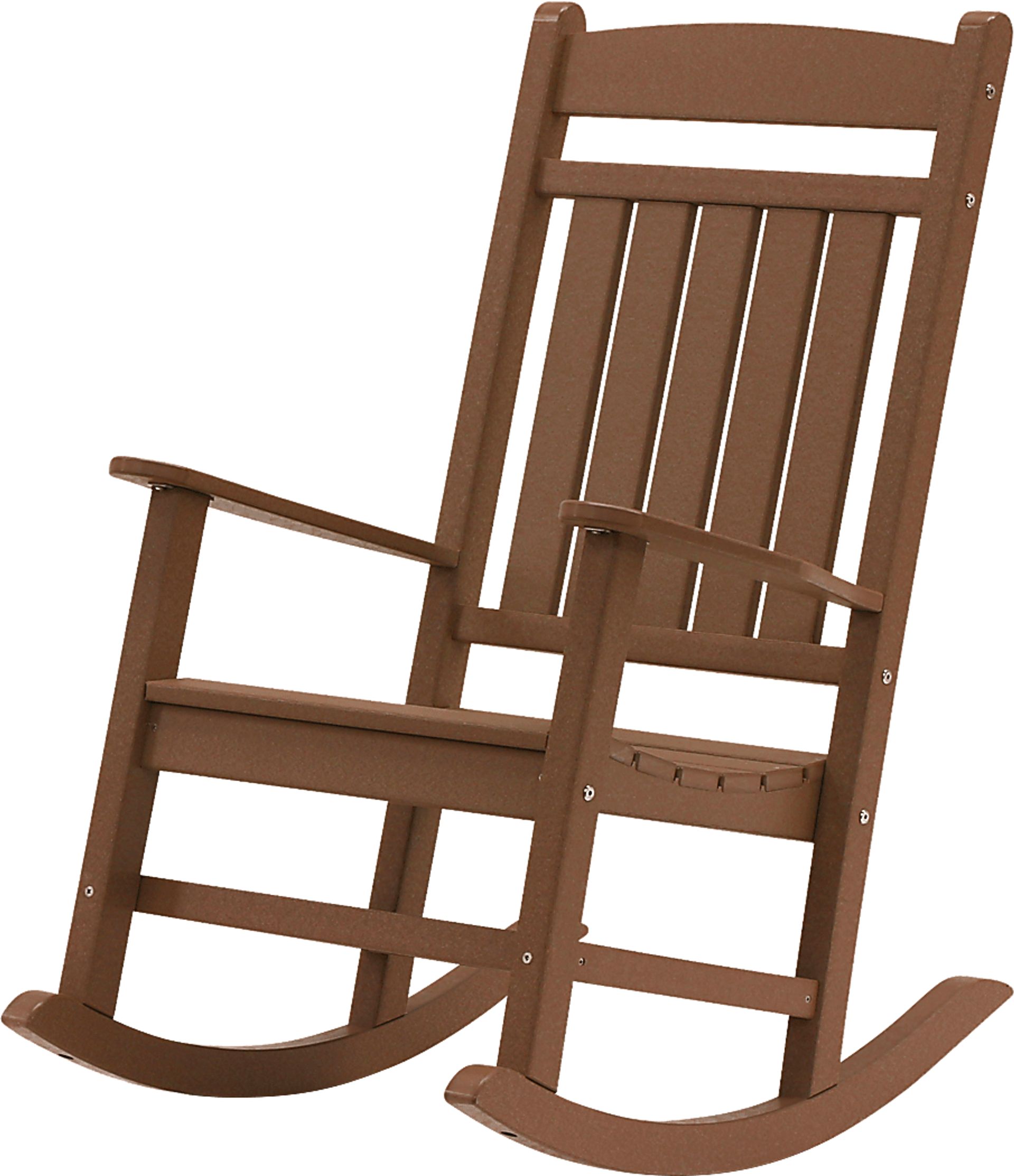 Edgarton Traditional Brown Outdoor Rocker - Image 6