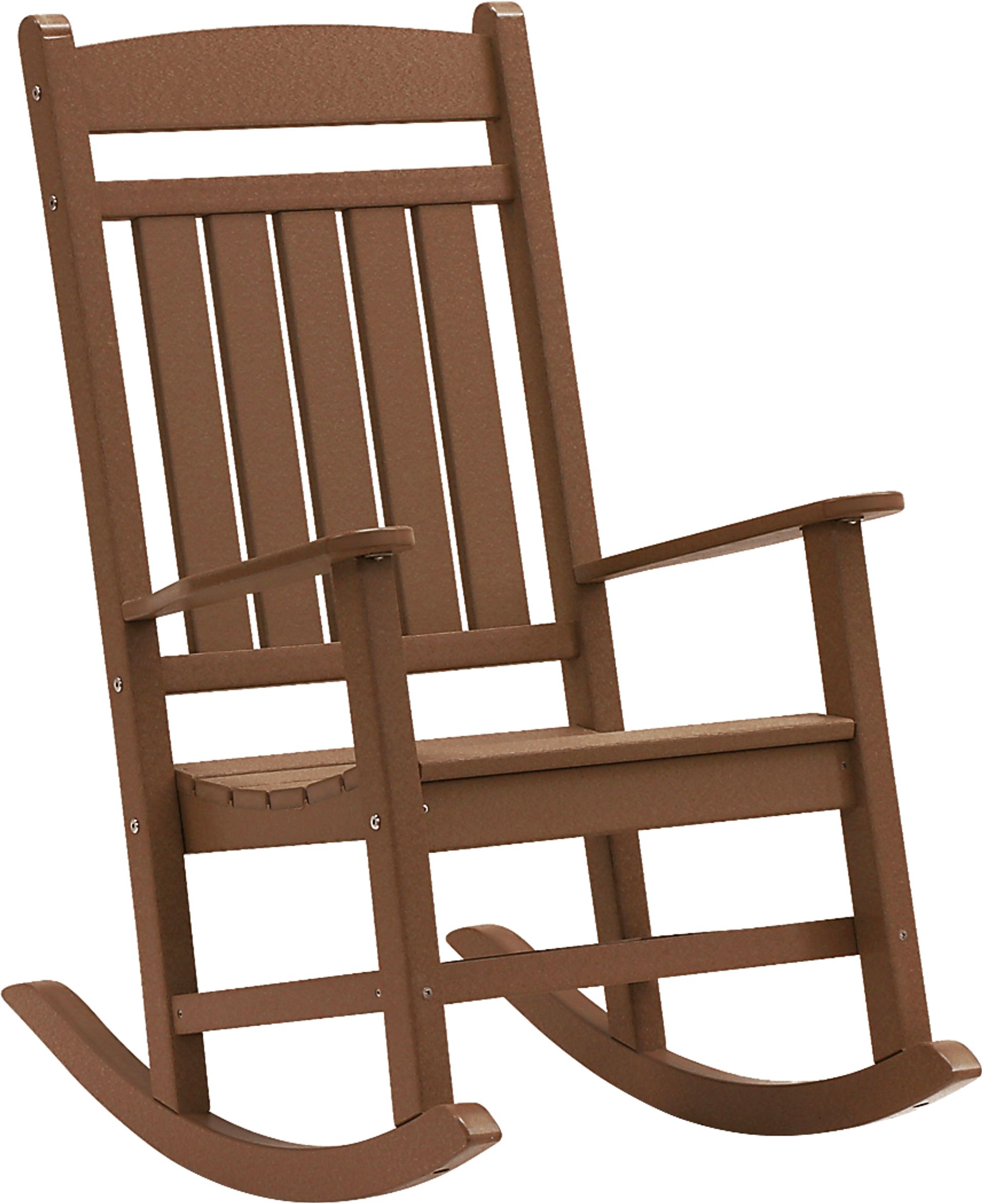 Edgarton Traditional Brown Outdoor Rocker - Image 1