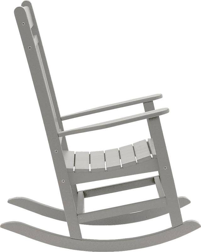 Edgarton Traditional Light Gray Outdoor Rocker - Thumbnail - Image 2