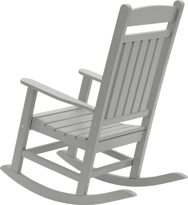 Edgarton Traditional Light Gray Outdoor Rocker - Thumbnail - Image 4
