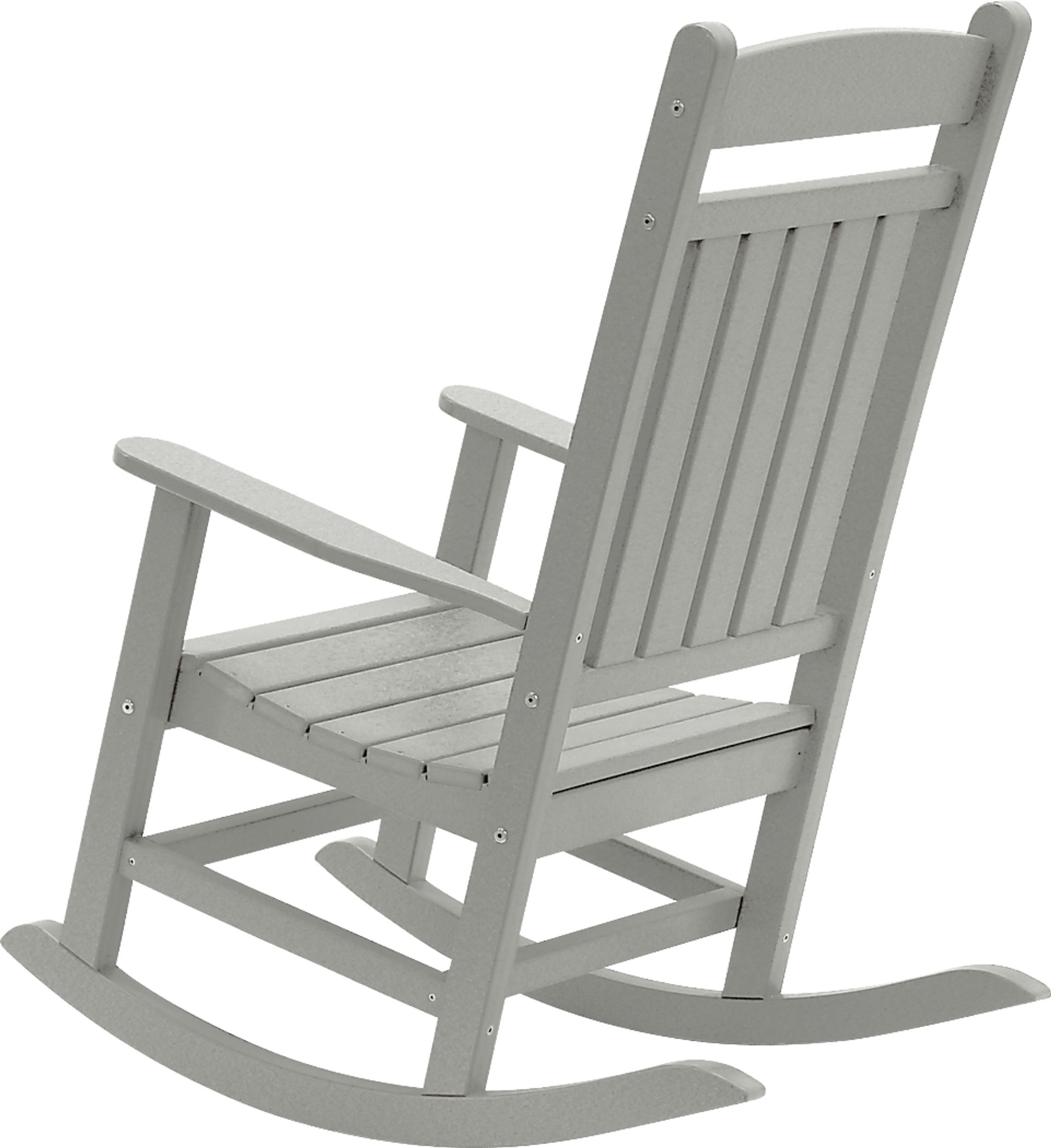 Edgarton Traditional Light Gray Outdoor Rocker - Image 4