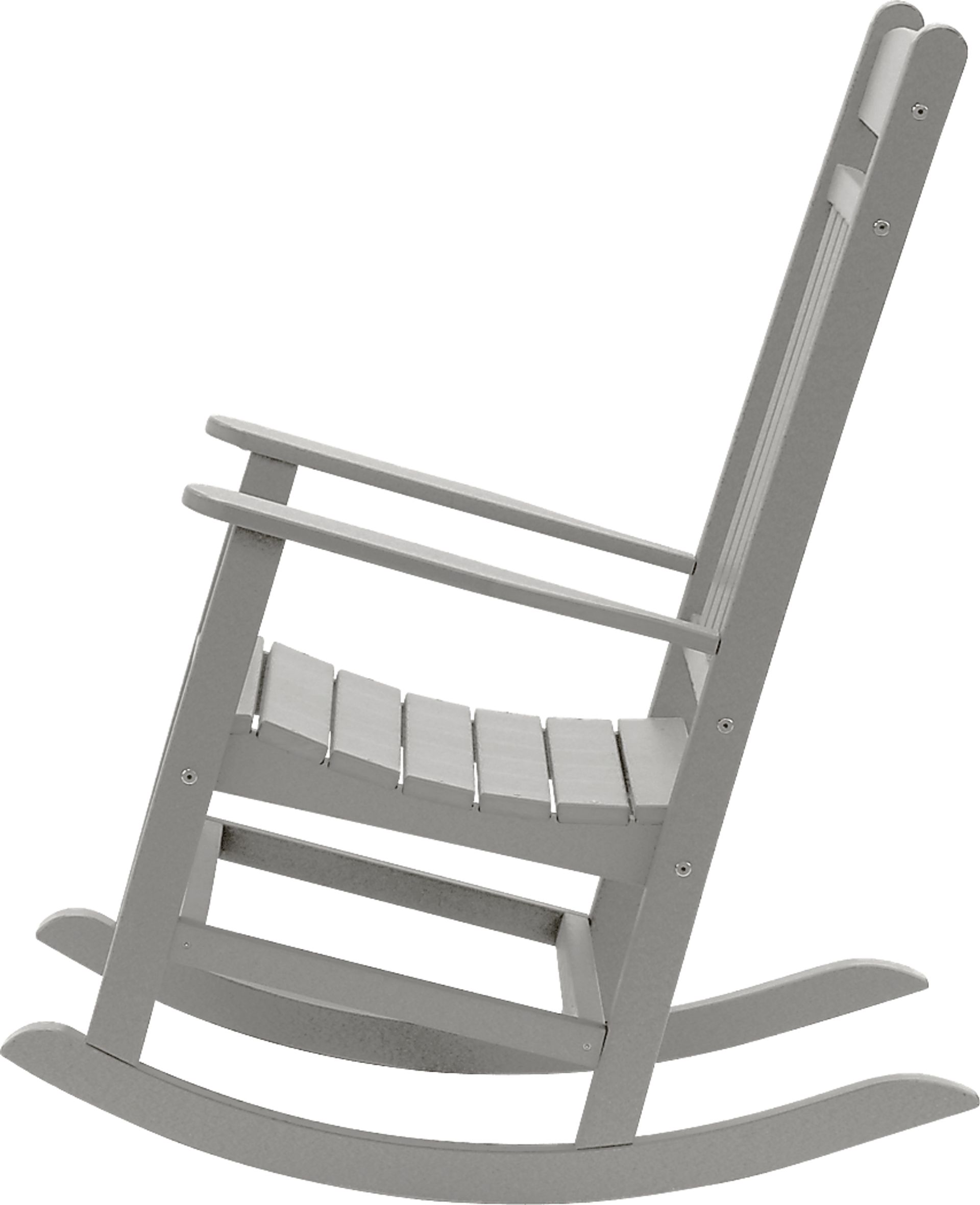 Edgarton Traditional Light Gray Outdoor Rocker - Image 5