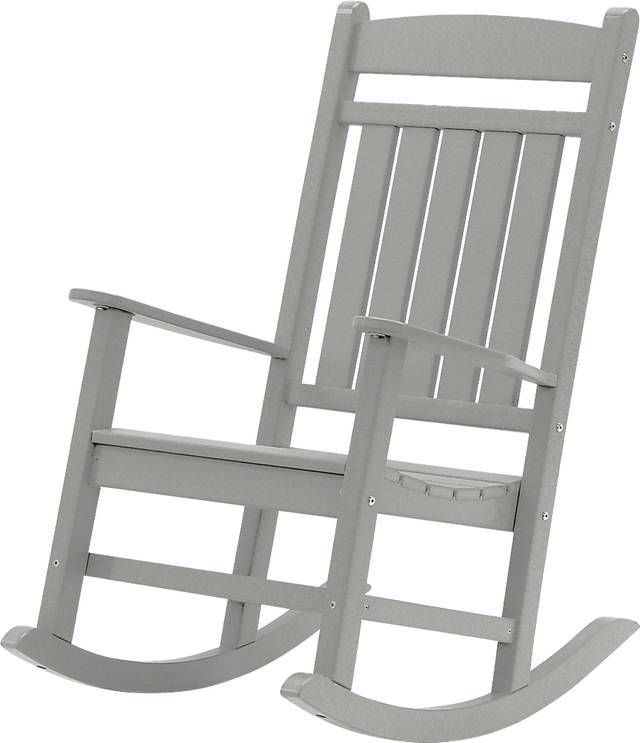 Edgarton Traditional Light Gray Outdoor Rocker - Thumbnail - Image 6