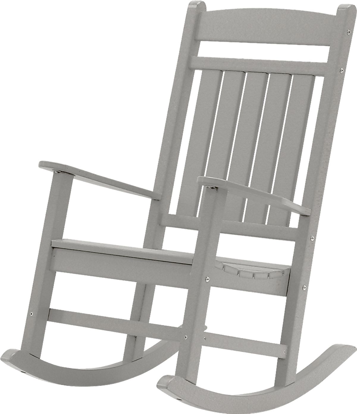 Edgarton Traditional Light Gray Synthetic Fabric Outdoor Rocking Chair ...