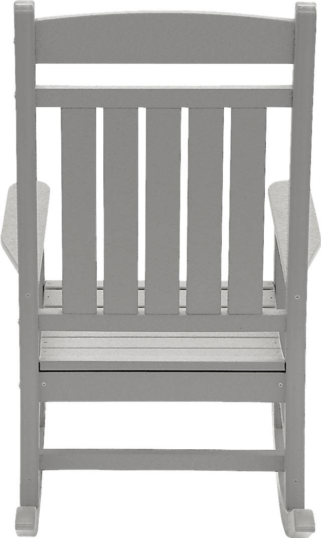Edgarton Traditional Light Gray Outdoor Rocker - Thumbnail - Image 7