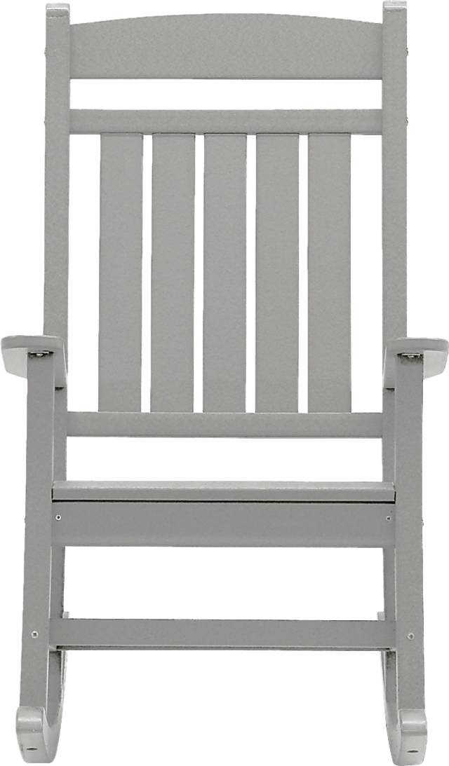 Edgarton Traditional Light Gray Outdoor Rocker - Thumbnail - Image 8