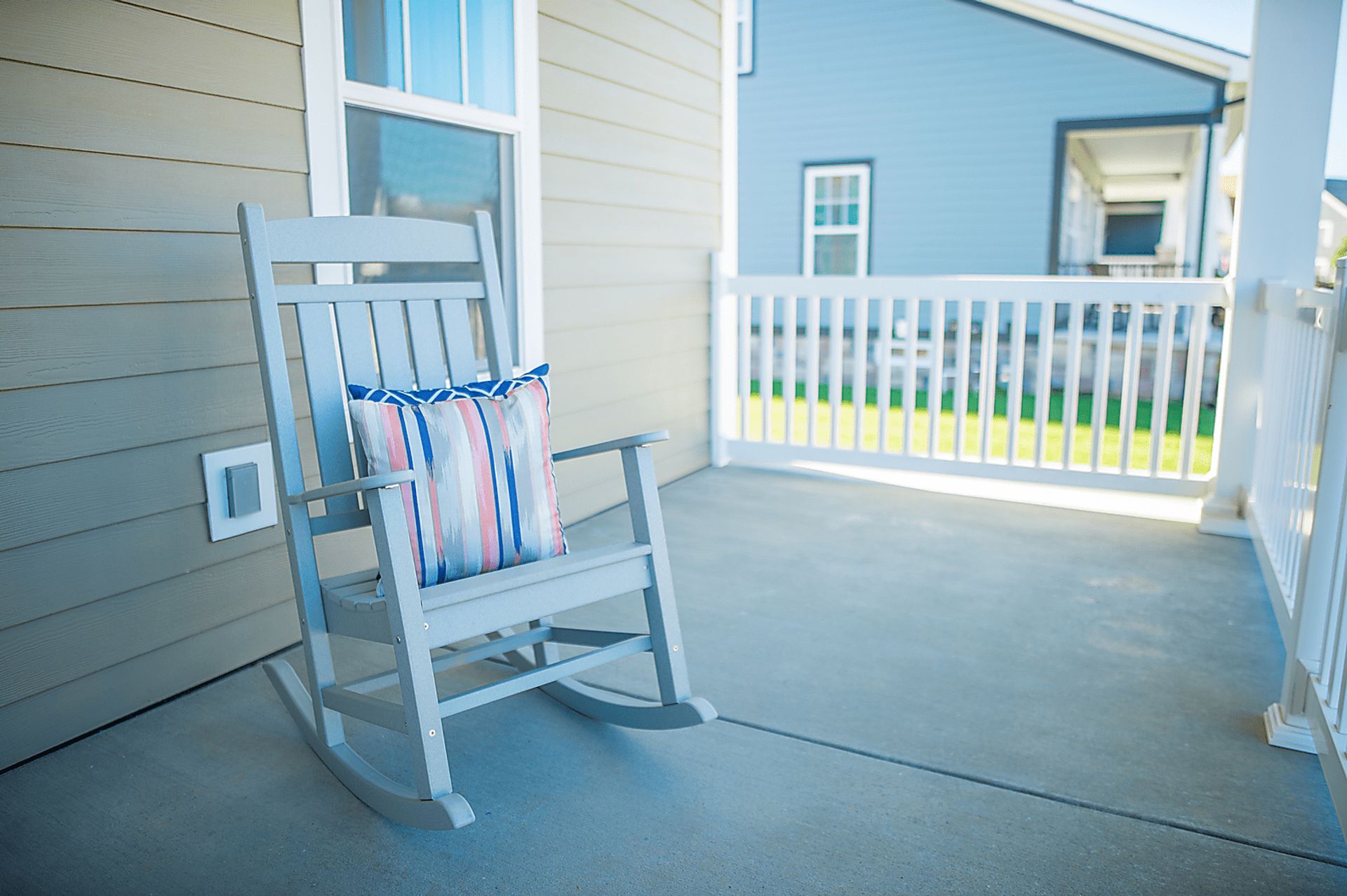 Edgarton Traditional Light Gray Outdoor Rocker - Image 9