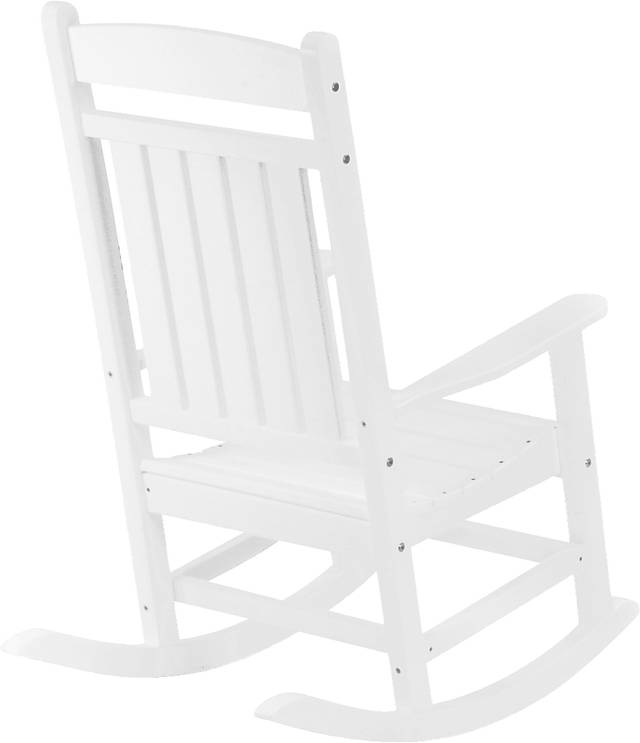 Edgarton Traditional White Outdoor Rocker - Thumbnail - Image 4