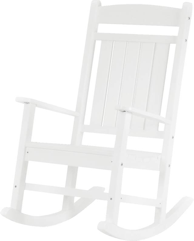 Edgarton Traditional White Outdoor Rocker - Thumbnail - Image 7