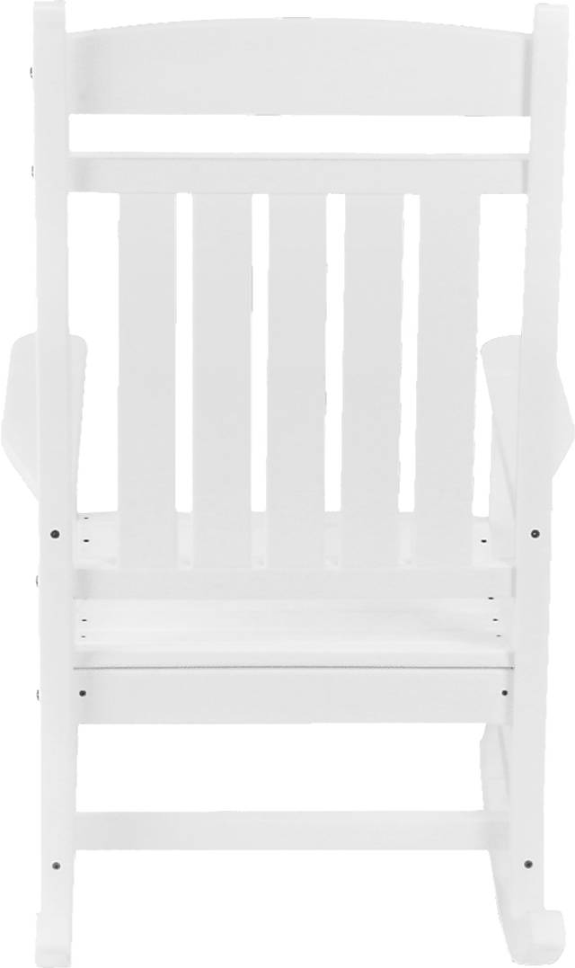 Edgarton Traditional White Outdoor Rocker - Thumbnail - Image 8
