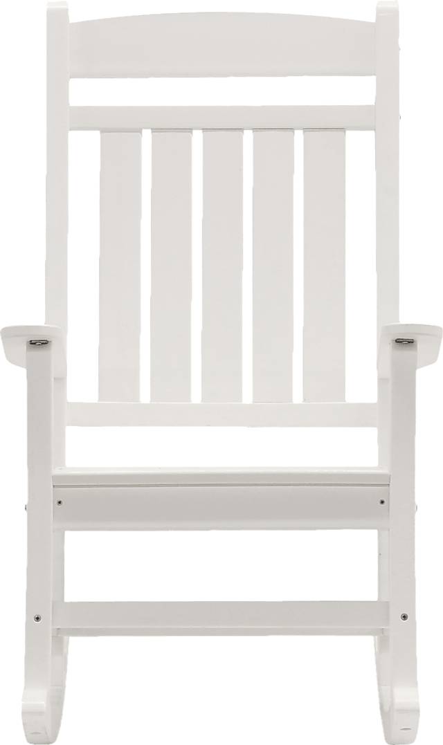 Edgarton Traditional White Outdoor Rocker - Thumbnail - Image 9