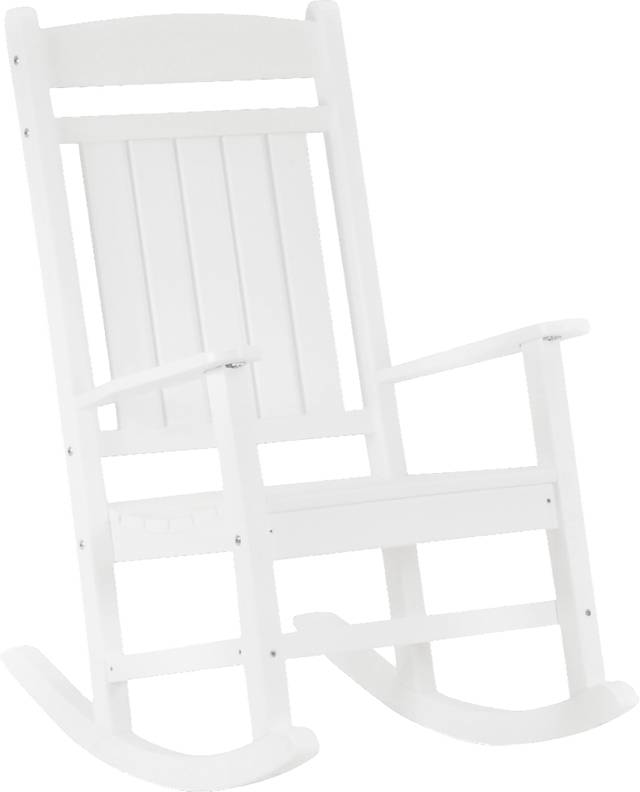 Edgarton Traditional White Outdoor Rocker - Thumbnail - Image 1