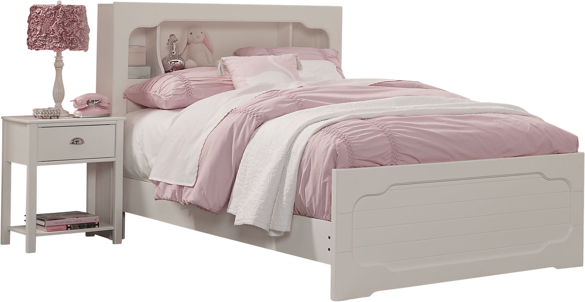 Kids Edgegrove White 2 Pc Full Bookcase Bedroom - Image 1