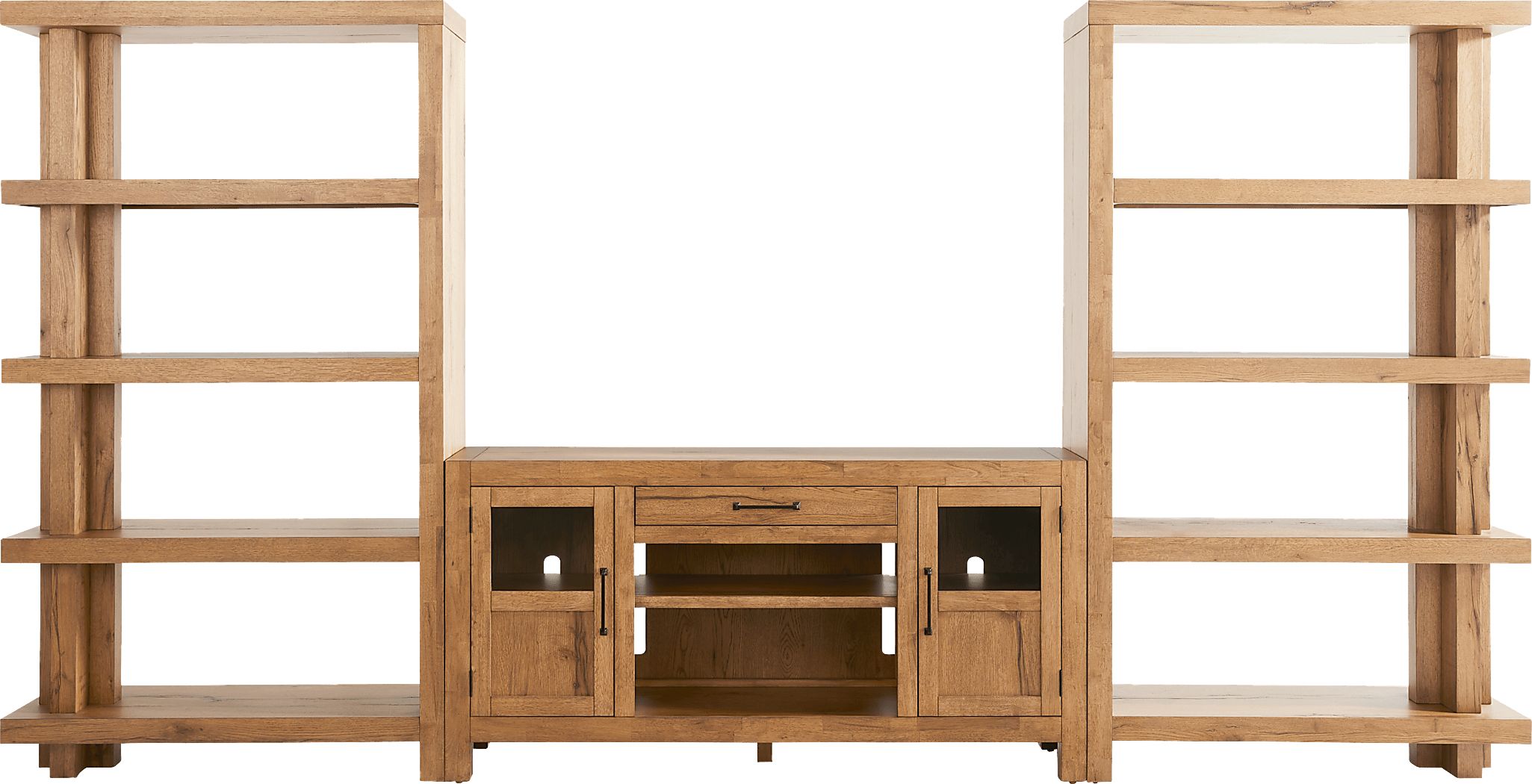Edgewater Brown 3 Pc Wall Unit with 64 in. Console