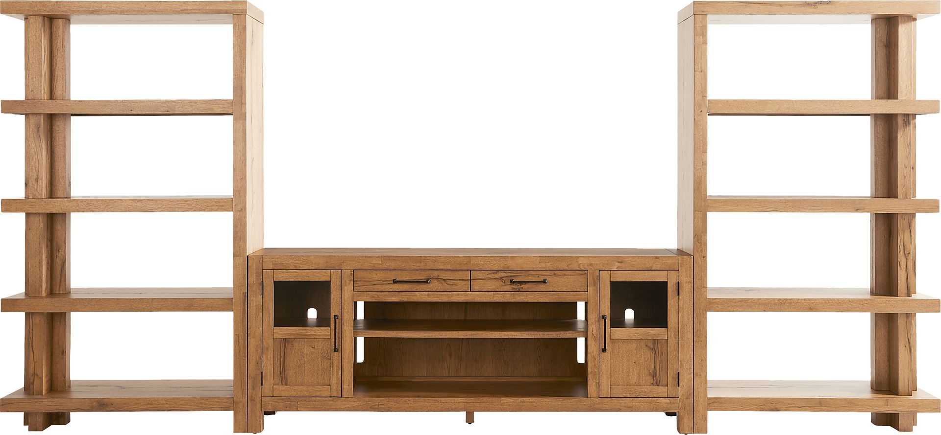 Edgewater Brown 3 Pc Wall Unit with 80 in. Console - Image 1