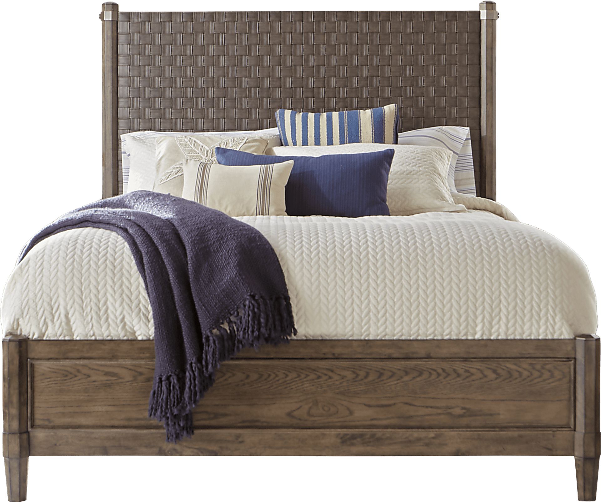 Edgewater Oak 3 Pc Queen Panel Bed - Image 1