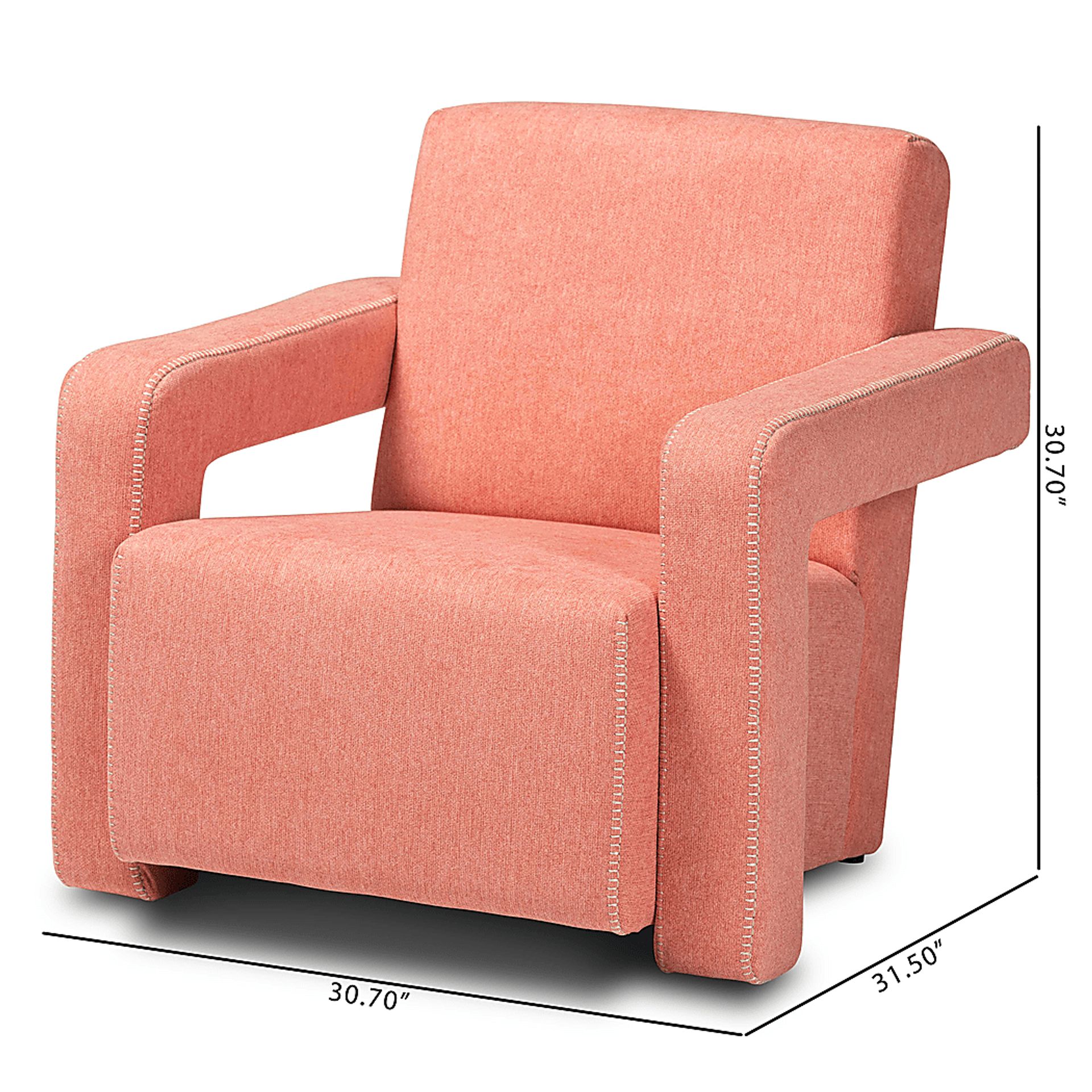 Ediane Light Red Accent Chair - Image 9
