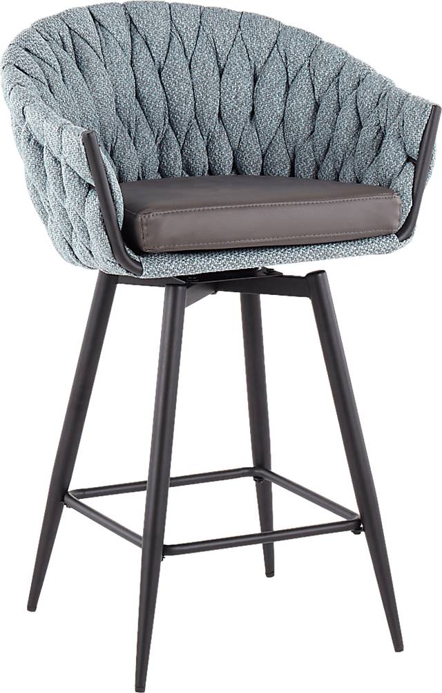 Edinger Blue Counter Height Stool, Set of 2 - Thumbnail - Image 2