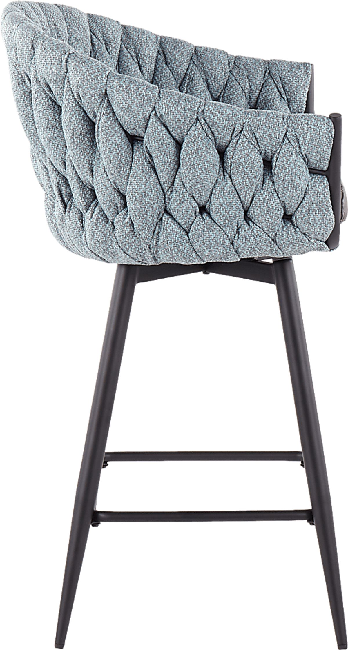 Edinger Black Black,Colors Blue Swivel Barstool | Rooms to Go