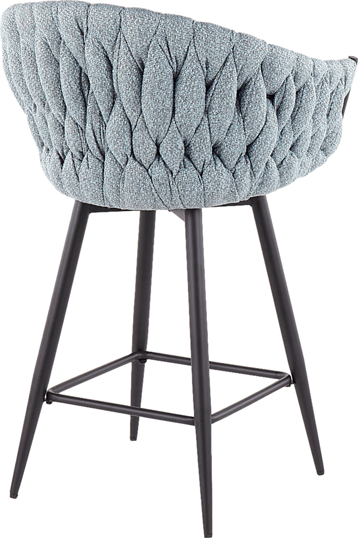 Edinger Black Black,Colors Blue Swivel Barstool | Rooms to Go
