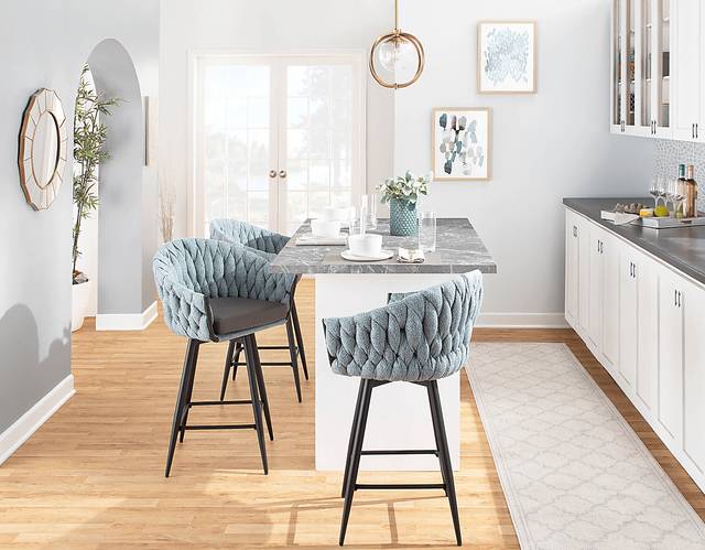 Edinger Blue Counter Height Stool, Set of 2 - Thumbnail - Image 9