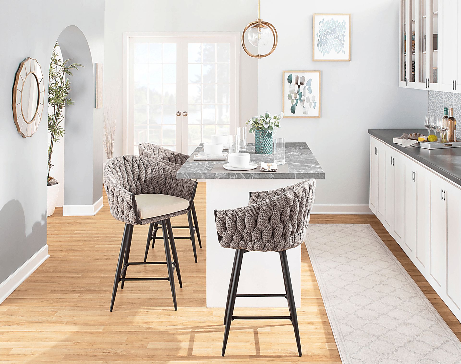Edinger Cream Counter Height Stool, Set of 2 - Image 9