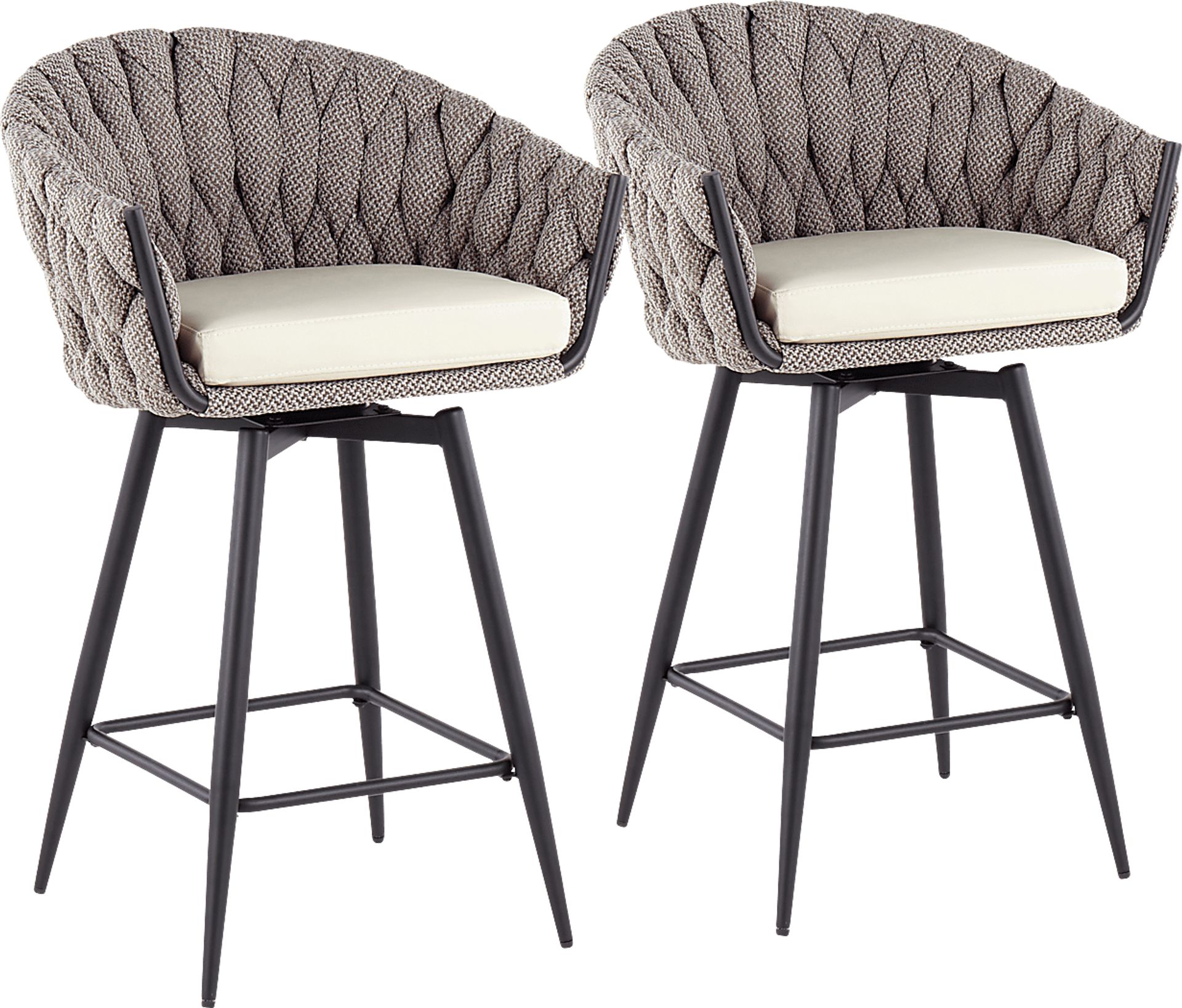 Edinger Cream Counter Height Stool, Set of 2 - Image 1