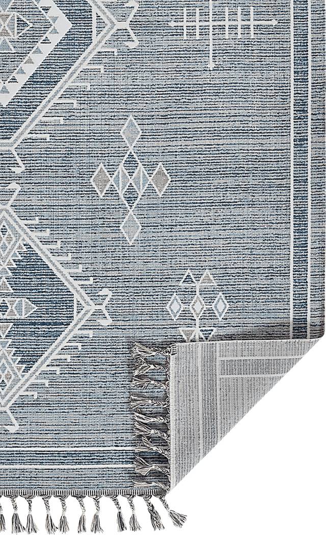 Edis Blue 7'10 x 10'2 Rug - Thumbnail - Image 4