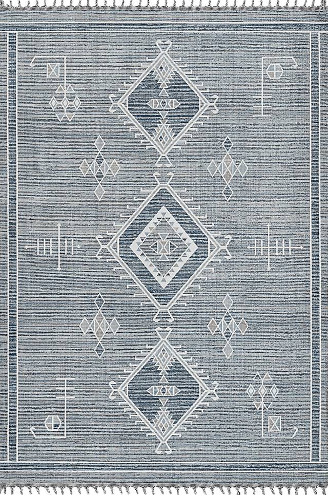 Edis Blue 7'10 x 10'2 Rug - Thumbnail - Image 1