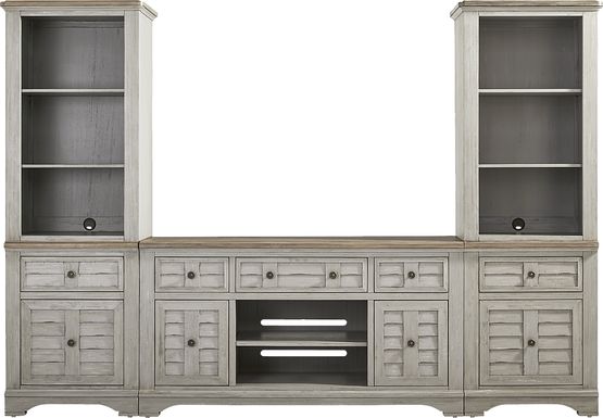 Edisto Bay Gray 3 Pc Wall Unit with 64 in. Console