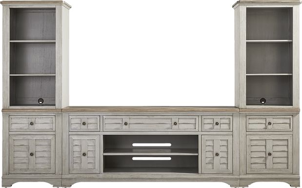 Edisto Bay Gray 3 Pc Wall Unit with 78 in. Console