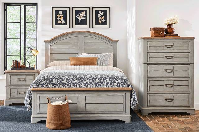 Edisto Bay Gray 5 Pc Queen Panel Bedroom - Thumbnail - Image 1