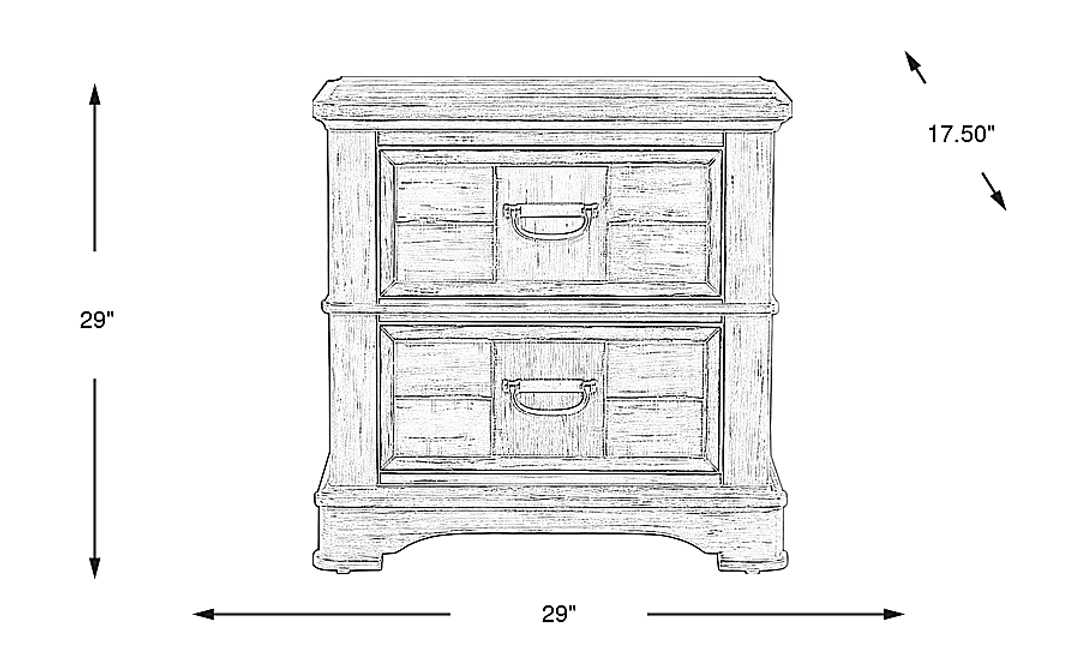Edisto Bay Gray Nightstand