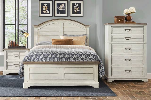 Edisto Bay White 5 Pc King Panel Bedroom - Thumbnail - Image 1