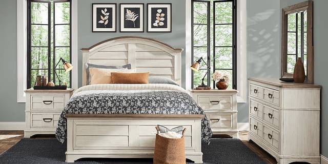 Edisto Bay White 7 Pc Queen Panel Bedroom - Thumbnail - Image 2