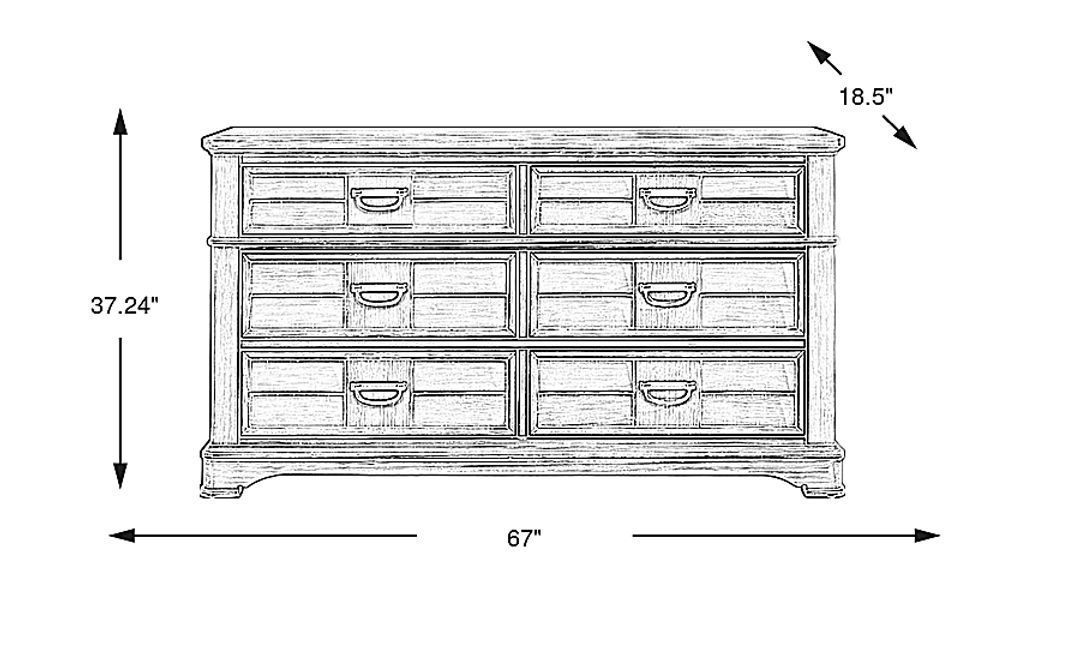Edisto Bay White Dresser